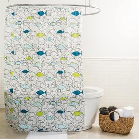 img 2 attached to 🚿 Splash Home PEVA 5 Gauge Chummy Curtain Design - 100% Waterproof 70 x 72 Inch, Free of PVC, Chlorine, and Chemical Smell. Ideal for Bathroom Shower and Bathtubs.