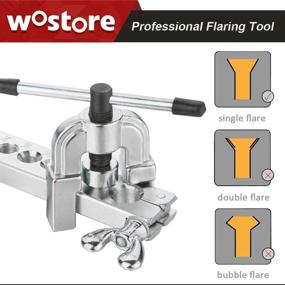 img 1 attached to 🔧 Wostore Flaring Tool Set Tubing Pipe 7 Dies - 3/16-5/8 Inch Kit for HVAC & Copper Plumbing