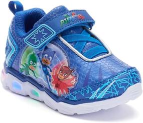 img 4 attached to Top-rated PJ Masks Toddler Shoes: Light Up Tennis Sneakers with Rubber Hard Bottom in Sizes 5-10