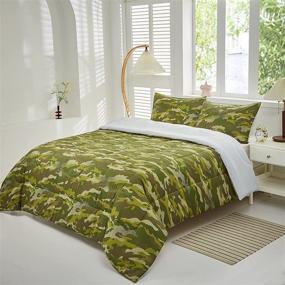 img 3 attached to Comforter Pillowcase Camouflage Breathable Microfiber