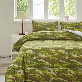 img 1 attached to Comforter Pillowcase Camouflage Breathable Microfiber