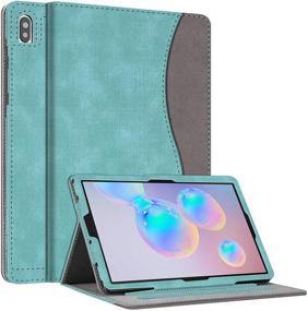 img 4 attached to 📱 Fintie Denim Turquoise Case for Samsung Galaxy Tab S6 10.5" 2019 - Patented S Pen Slot Design, Multi-Angle Viewing Stand Cover with Auto Wake/Sleep Feature