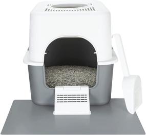 img 4 attached to 🐱 Sfozstra Cat Litter Box with Lid: Splash-Proof, Leak-Proof, and Odorless for Small Cats | Easy Installation and Cleaning