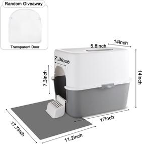 img 2 attached to 🐱 Sfozstra Cat Litter Box with Lid: Splash-Proof, Leak-Proof, and Odorless for Small Cats | Easy Installation and Cleaning