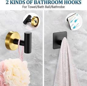 img 1 attached to 🛁 Stylish and Durable BANSA ROSE Bathroom Hardware Set - 5 Piece Set in Matte Black-Gold Finish