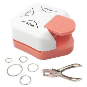 img 4 attached to 🔲 Versatile 3 in 1 Corner Rounder Punch & Hole Punch Set with Paper Puncher and Bind Rings for Crafts, Laminate, DIY Projects, Photos, Cards, and Scrapbooking