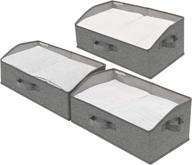 📦 optimized storage solution: storageworks closet bins, trapezoid storage boxes, linen-like closet organizer, gray & green mix, jumbo size, 3-pack logo