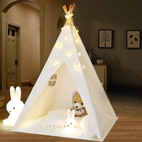 img 4 attached to 🏠 Enchanting IREENUO Twinkle: Foldable Children Playhouse for Immersive Fun