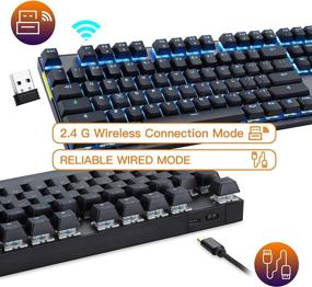 img 3 attached to MOTOSPEED Wireless Mechanical Keyboard Compatible PC