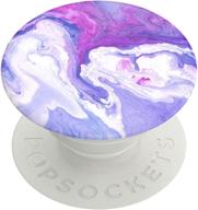 🌸 popsockets popgrip - лаванда флоу: инновационная расширяемая подставка и захват со сменным верхом для смартфонов и планшетов. логотип