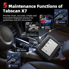 img 2 attached to 🚗 TabScan X7 Car Code Reader: Full-System Diagnostic Scanner & Active Test Tool for VW, Android 8.1 Tablet