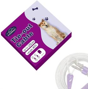 img 3 attached to 🐶 Enhanced Safety Reflective Tie Out Cable for Dogs - Multiple Sizes and Snap Clip Options Available