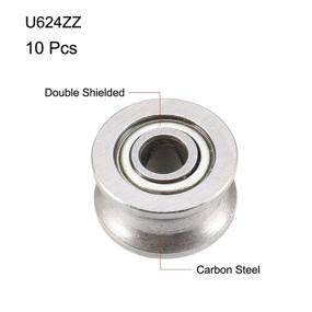 img 3 attached to Uxcell U624ZZ Подшипники 4Mmx13Mmx7Mm Экранированные