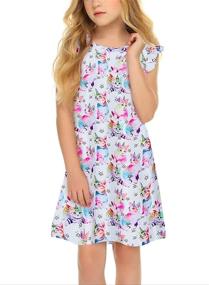 img 2 attached to UNIFACO Girls' Christmas Pajamas Nightdress Sleepwear: Clothing and Dress Options