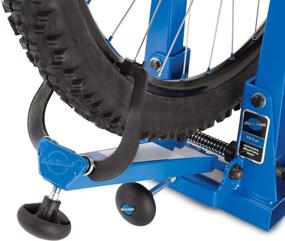 img 1 attached to Park Tool Professional Wheel Truing Stand, Blue: Premier Precision for Perfect Wheel Alignment