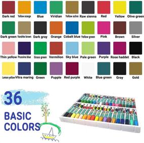 img 2 attached to 🖍️ 36 Assorted Colors Non-Toxic Oil Pastels Set - Soft Art Crayon Oil Paint Sticks for Kids Indoor Activities, Beginners & Artists - Ideal for Painting, Drawing, and Graffiti - Students Art Supplies (36 Colors)