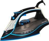 enhance your ironing experience with the sunbeam aero ceramic soleplate iron in blue logo