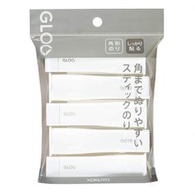 img 4 attached to Kokuyo Square Stick Glue (Gloo) S-Size - Pack of 5 Sticks (High Strength)