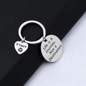 img 2 attached to BEKECH Sobriety Anniversary Keychain Destination Women's Jewelry