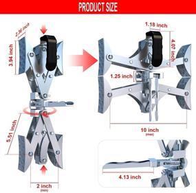 img 2 attached to 🔒 MAHLER GATES X-образный устойчивый колесный стабилизатор - безопасные блокировки для колес автодомов с интегрированным ключом и защитным кодом - отлично подходит для кемперов, домов на колесах и грузовиков - подходит для колес от 2'' до 10''