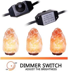 img 3 attached to 🔌 OHLGT Himalayan Salt Lamp Cord Replacement with Dimmer Switch(2-Pack) and E12 Halogen Salt Lamp Bulbs(6-Pack) New Series - Long Cord &amp; Sturdy Base