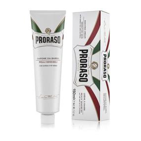 img 1 attached to Proraso Sensitive Skin Shaving Cream: Green Tea & Oatmeal Formula, 5.2 Oz