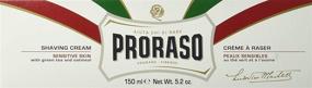 img 3 attached to Proraso Sensitive Skin Shaving Cream: Green Tea & Oatmeal Formula, 5.2 Oz