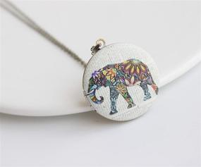 img 1 attached to SI EASY Elephant Necklace Embossed