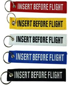 img 1 attached to 5X Color Multi-Pack Combo Key Chain Insert 🔑 Before Flight 5.5&#34; x 1&#34; Motorcycle ATV Car Truck Keychain