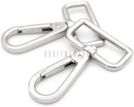 🔗 craftmemore 2pcs 1.5 inch push gate snap hooks metal swivel lobster claw clasp purse hardware sc21 (silver) logo