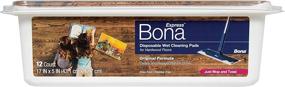 img 4 attached to Efficient Cleaning Solution: Bona Hardwood Floor Disposable Wet Cleaning Pads, 12ct