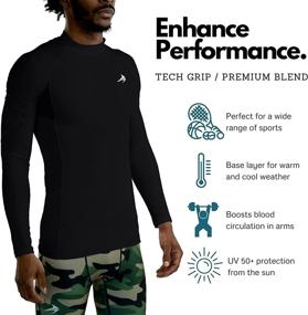 img 3 attached to 👕 CompressionZ Quick-Dry Long Sleeve Athletic Baselayer Shirt for Men