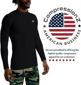 img 1 attached to 👕 CompressionZ Quick-Dry Long Sleeve Athletic Baselayer Shirt for Men