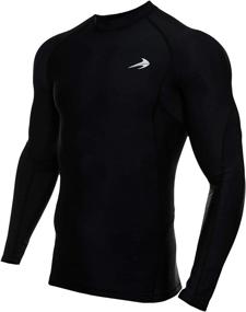 img 4 attached to 👕 CompressionZ Quick-Dry Long Sleeve Athletic Baselayer Shirt for Men