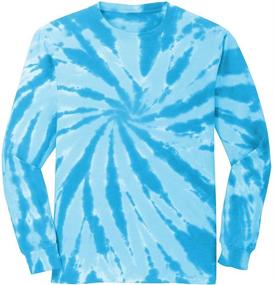 img 1 attached to 🌈 Men's Rainbow Tie Dye T-Shirt L - Colorful Sleeve - Apparel for T-Shirts & Tanks