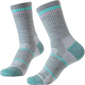 img 3 attached to 🧦 SOLAX Women's Crew Merino Wool Hiking & Walking Socks - 3 Pack for Outdoor Trekking, Cushioned, Breathable