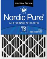 🌬️ nordic pure 12x24x2pm12c 12" pleated furnace air filter logo