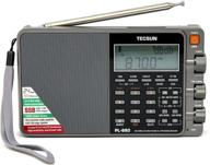 tecsun pl880 portable digital pll dual conversion am/fm, longwave &amp; shortwave radio with ssb (single side band) reception - silver логотип