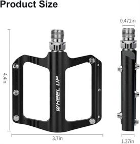 img 3 attached to 🚲 High-Quality Hamnor Heavy Duty Aluminum Alloy Bike Pedals with Non-Slip Design for Mountain Road Bikes | 9/16" Size | 3 Sealed Bearings | Sleek Matte Black Finish