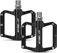 🚲 high-quality hamnor heavy duty aluminum alloy bike pedals with non-slip design for mountain road bikes | 9/16" size | 3 sealed bearings | sleek matte black finish logo