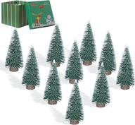 🌲 10pcs mini snow frost trees: perfect tabletop winter ornaments for diy holiday party decor and christmas decoration логотип