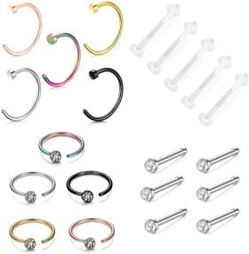 img 4 attached to DOOMUUT Jewelry 5PCS 20PCS Stainless Piercing