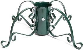 img 4 attached to 🎄 Green Metal Christmas Tree Stand - Sturdy Support for Medium to Large Xmas Trees (22 x 22 x 7 in)