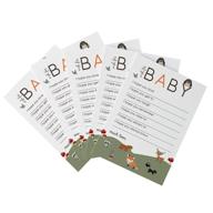 woodland wishes baby shower activity (20 pack) - advice and wish cards for forest animal themed event logo