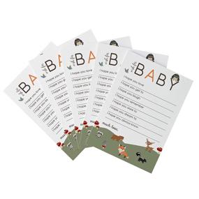 img 4 attached to Woodland Wishes Baby Shower Activity (20 Pack) - Advice and Wish Cards for Forest Animal Themed Event