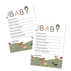 img 1 attached to Woodland Wishes Baby Shower Activity (20 Pack) - Advice and Wish Cards for Forest Animal Themed Event