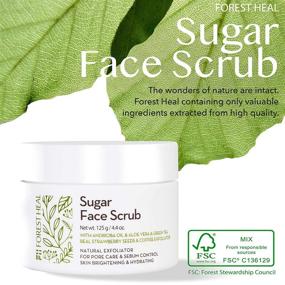 img 2 attached to 🌿 Forest Heal Face Sugar Scrub - Cellulite Exfoliator for Face and Body - Brightening & Hydrating Skin - Pore Care, Acne, Sebum Control - Facial Scrub with Andiroba Oil (125 ml / 4.4 fl.oz)