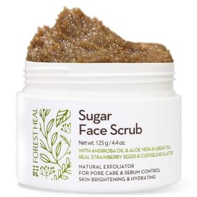 img 4 attached to 🌿 Forest Heal Face Sugar Scrub - Cellulite Exfoliator for Face and Body - Brightening & Hydrating Skin - Pore Care, Acne, Sebum Control - Facial Scrub with Andiroba Oil (125 ml / 4.4 fl.oz)