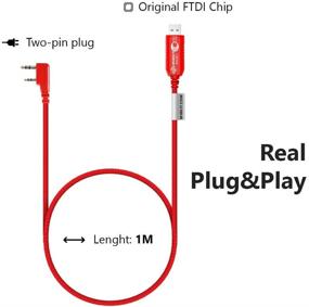 img 2 attached to 🔌 Mirkit FTDI USB Programming Cable Model 3 Red - Perfect for Flashing Analogue Ham Radios Baofeng, Mirkit, Wouxun, Kenwood, Archell, Retevis