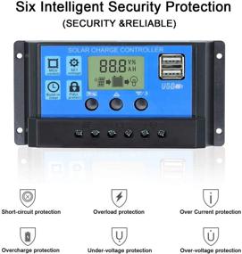img 2 attached to 🌞 Intelligent 30A Solar Charge Controller for 12V/24V Solar Panels with Dual USB Ports, LCD Display, Timer Setting, and Adjustable Parameters for ON/Off Hours